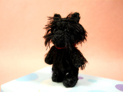 Black Cairn Terrier - Crochet Miniature Dog Stuffed Animals - Made To Order