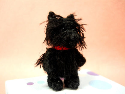 Black Cairn Terrier - Crochet Miniature Dog Stuffed Animals - Made To Order