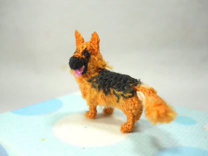 German Shepherd - Tiny Crochet Miniature Dog Stuffed Animals - Made To Order