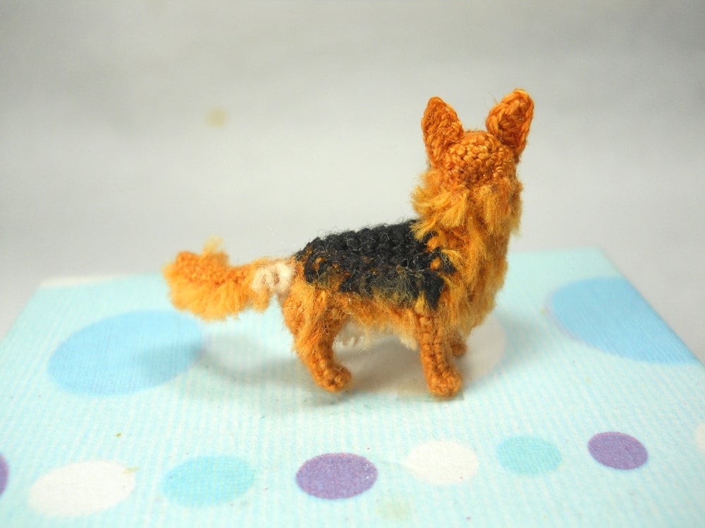 German Shepherd - Tiny Crochet Miniature Dog Stuffed Animals - Made To Order