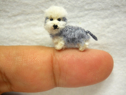 Pepper Dandie Dinmont Terrier - Tiny Crochet Miniature Dog Stuffed Animals - Made To Order