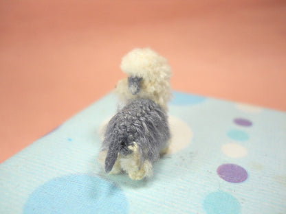 Pepper Dandie Dinmont Terrier - Tiny Crochet Miniature Dog Stuffed Animals - Made To Order