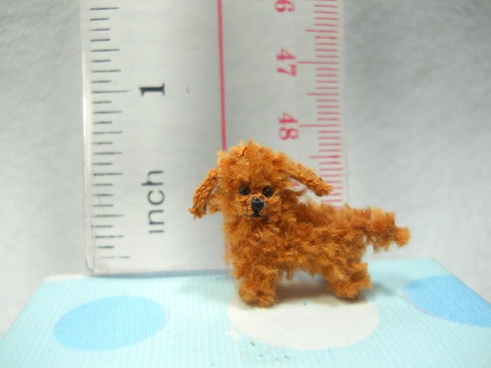 Toy Poodle Puppy - Tiny Crochet Miniature Dog Stuffed Animals - Made To Order