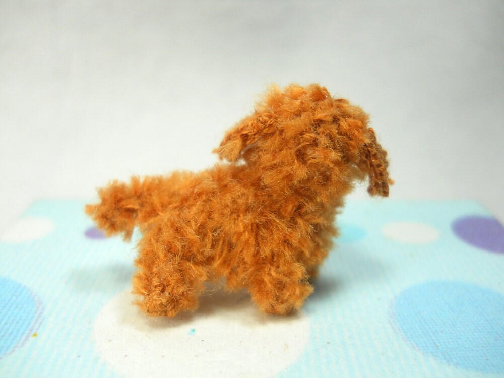 Toy Poodle Puppy - Tiny Crochet Miniature Dog Stuffed Animals - Made To Order