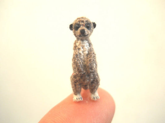 Miniature Meerkat - Miniature Crochet Amigurumi  Animal - Made To Order