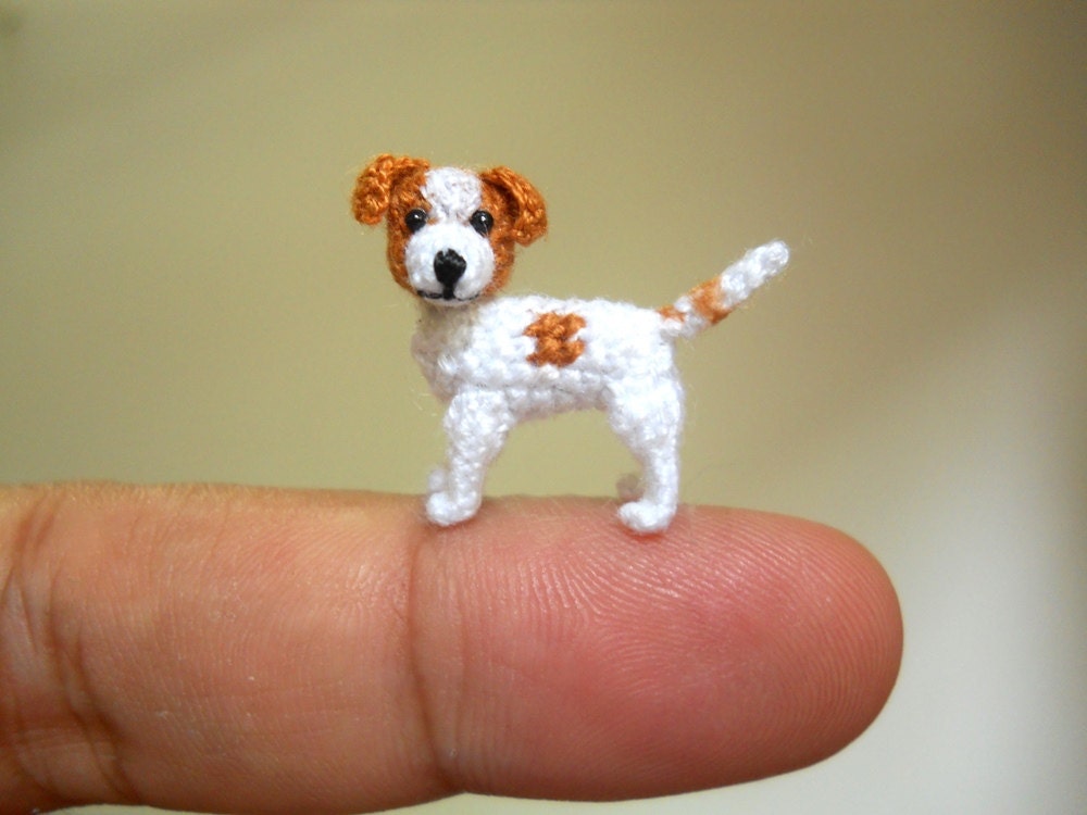 Jack Russell Terrier - Tiny Crochet Dog Stuffed Animals - Made To Order