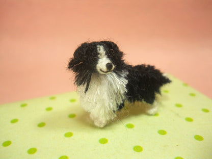 Border Collie - Tiny Crochet Miniature Dog Stuffed Animals - Made To Order