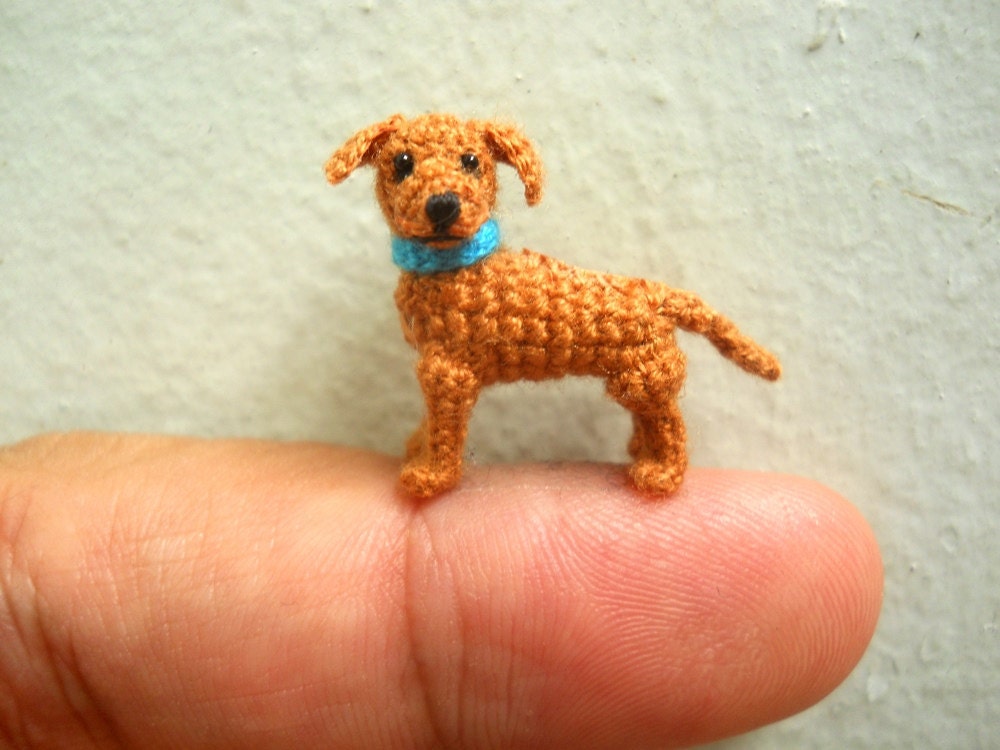 Miniature Ridgeback Puppy - Tiny Crochet Dog Stuffed Animals - Made To Order