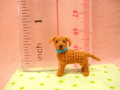 Miniature Ridgeback Puppy - Tiny Crochet Dog Stuffed Animals - Made To Order