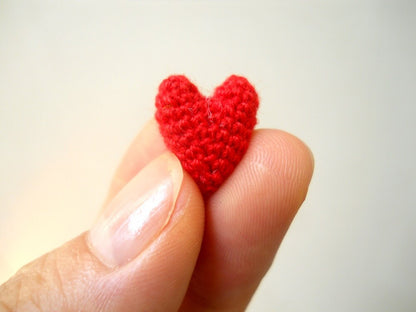 Micro Crocheted Heart - Made to Order