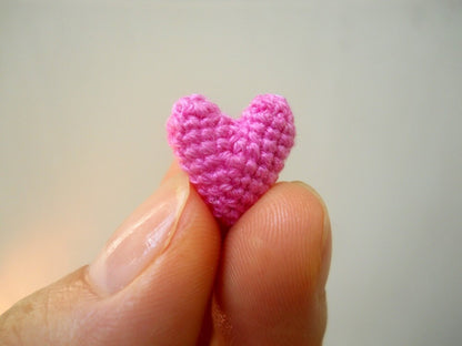 Micro Crocheted Heart - Made to Order