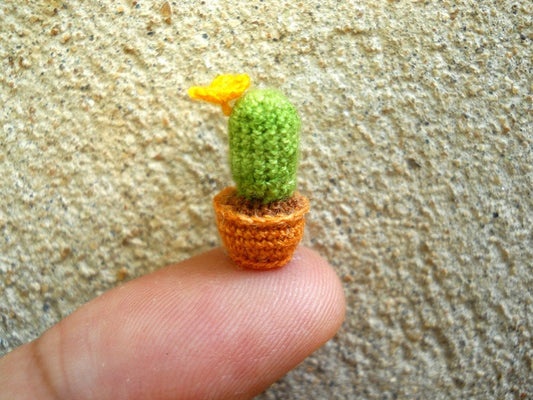 Micro Cactus Type 05 -Tiny Crochet Cactus Amigurumi Plant - Made to Order