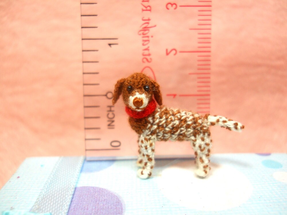 Miniature Pointer Dog - Tiny Crochet Dog Stuffed Animals - Made To Order