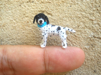 Mini English Pointer - Tiny Crochet Dog Stuffed Animals - Made To Order