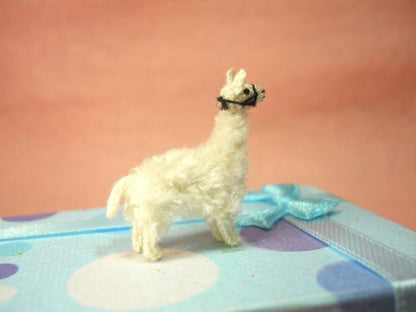 Mini White Llama - Micro Amigurumi Crochet Stuffed Animals - Made To Order