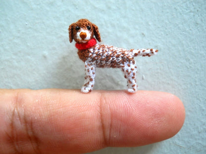 Miniature Pointer Dog - Tiny Crochet Dog Stuffed Animals - Made To Order