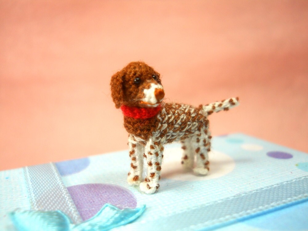 Miniature Pointer Dog - Tiny Crochet Dog Stuffed Animals - Made To Order