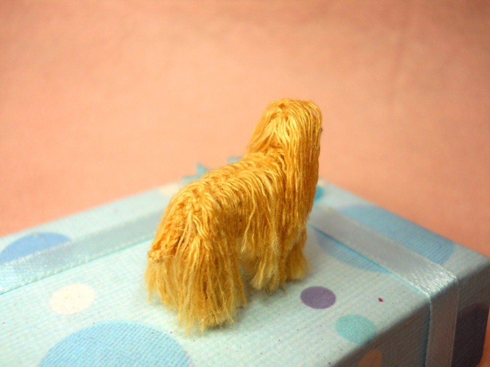 Miniature Afghan Hound - Micro Crochet Dog Stuffed Animals - Made To Order
