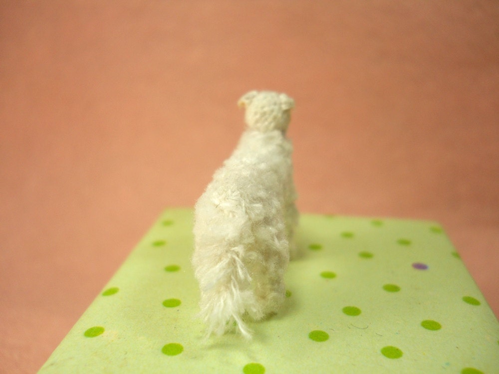 Mini White Borzoi - Micro Crochet Miniature Dog Stuffed Animals - Made To Order