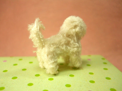 White Labradoodle - Tiny Crochet Miniature Dog Stuffed Animals - Made To Order