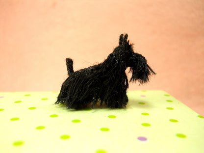 Black Scottish Terrier - Tiny Crochet Miniature Dog Stuffed Animals - Made To Order