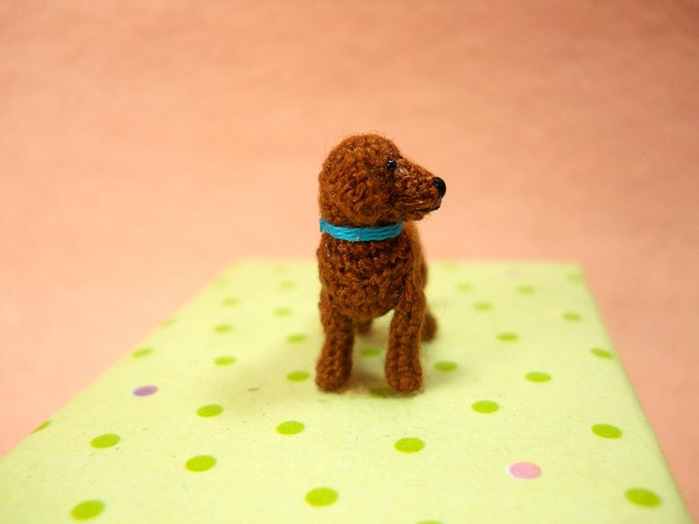 Miniature Brown Labrador Retriever - Tiny Crochet Dog Stuffed Animals - Made To Order