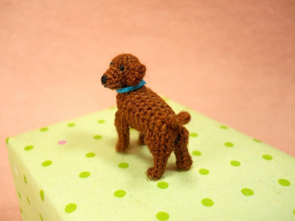 Miniature Brown Labrador Retriever - Tiny Crochet Dog Stuffed Animals - Made To Order